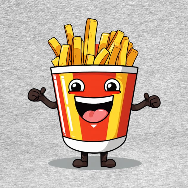 kawaii french fries T-Shirt cute ,potatofood by nonagobich